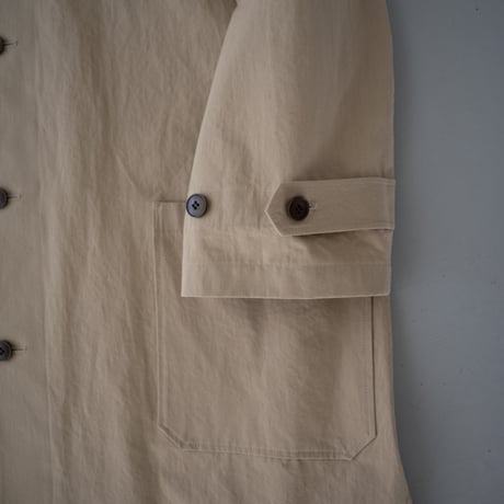 high count twill over coat/beige
