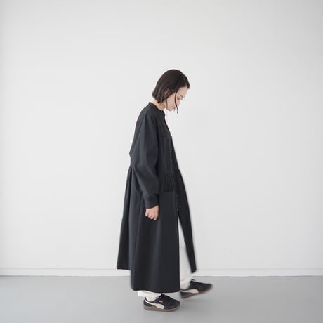 utility shirt dress/black