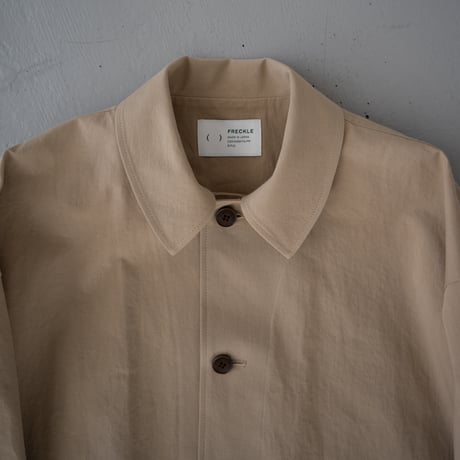 high count twill over coat/beige