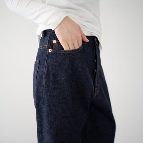 13.5oz.selvedgedenim jeans/one wash/wide straight