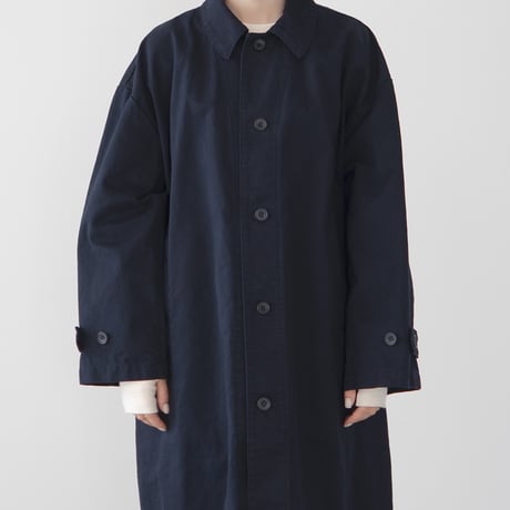 army code/stand fall collar coat/navy