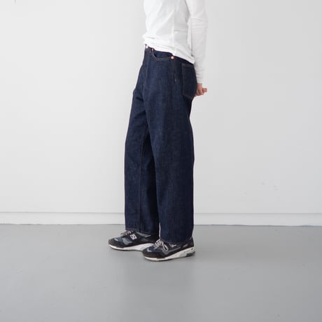 13.5oz.selvedgedenim jeans/one wash/wide straight