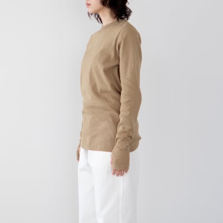 seamless cotton/thumb hole top/deep mocha/size1.2