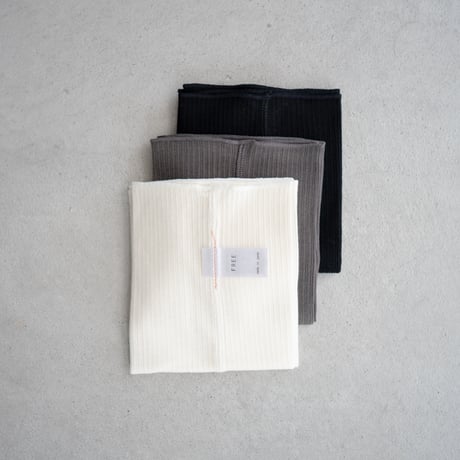 second skin inner/cashmere silk waist warmer/ecru.black.charcoal