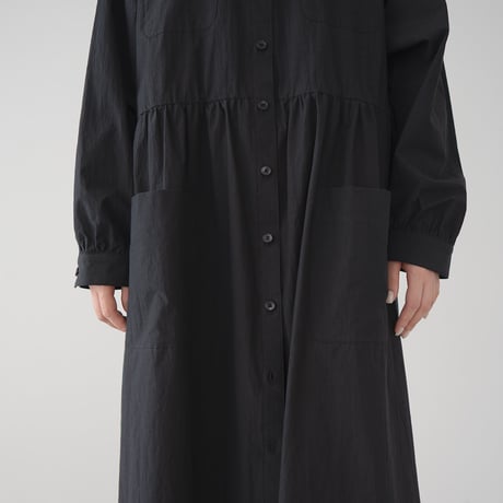 utility shirt dress/black
