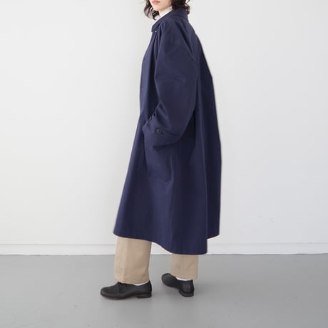 high count twill over coat/navy