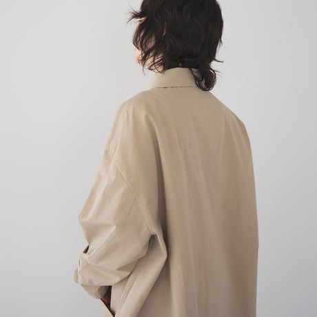 high count twill over coat/beige