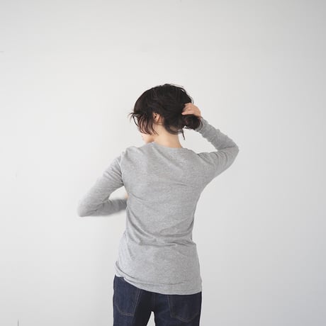 organic gauze tops/gray heather