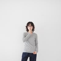 organic gauze tops/gray heather