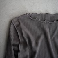 second skin inner/cashmere silk rib tops/charcoal/size1&2