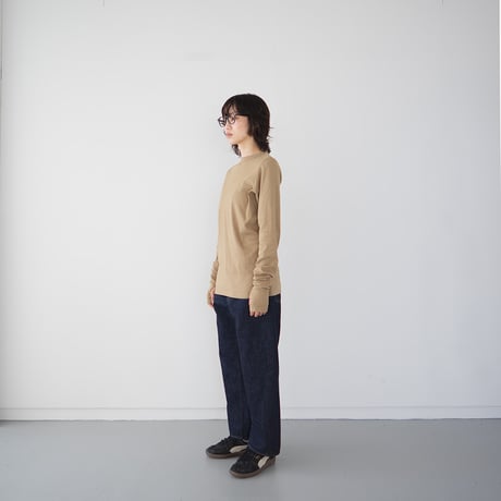seamless cotton/thumb hole top/deep mocha/size1.2