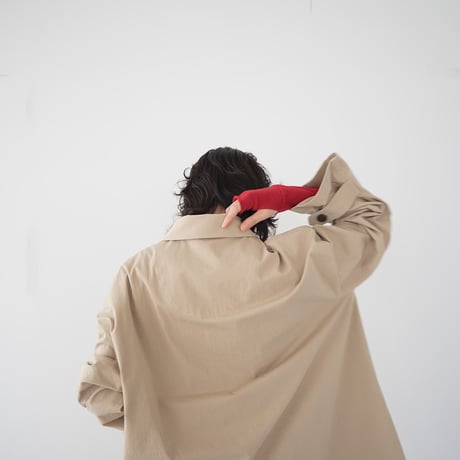 high count twill over coat/beige