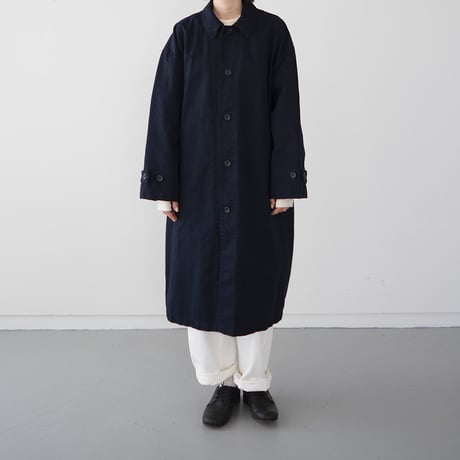 army code/stand fall collar coat/navy