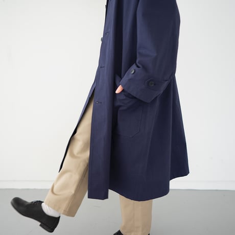 high count twill over coat/navy
