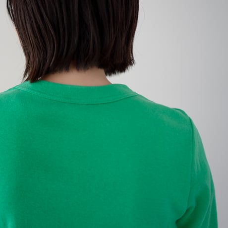 seamless cotton/thumb hole top/island green/size2