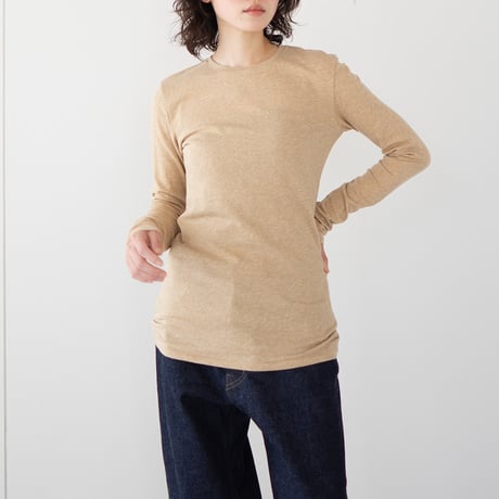 organic gauze tops/brown heather