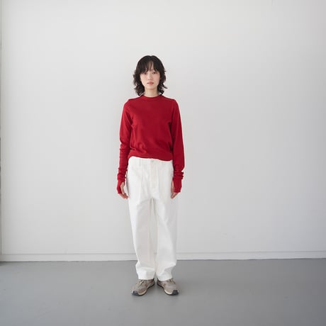 seamless cotton/thumb hole top/deep red/size1.2