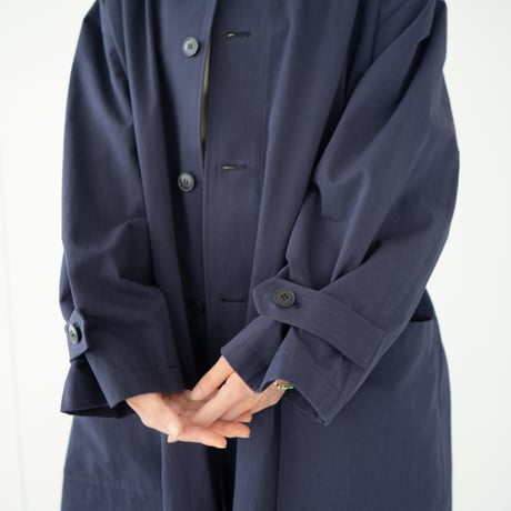 high count twill over coat/navy