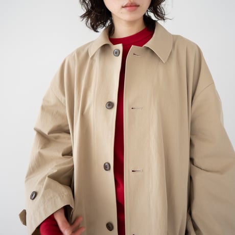 high count twill over coat/beige