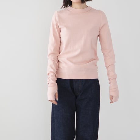 seamless cotton/thumb hole top/peach bud/size2
