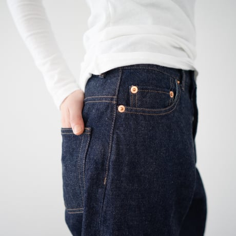 13.5oz.selvedgedenim jeans/one wash/wide straight