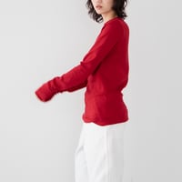seamless cotton/thumb hole top/deep red/size1.2