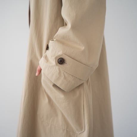 high count twill over coat/beige