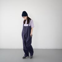 cableami/ Linen Watch cap /navy.beige