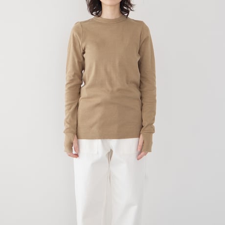 seamless cotton/thumb hole top/deep mocha/size1.2