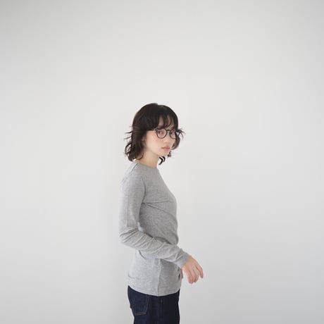 organic gauze tops/gray heather