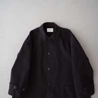 high count twill over coat/black