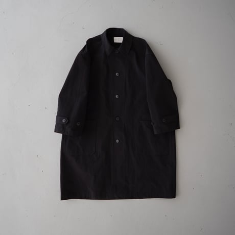 high count twill over coat/black