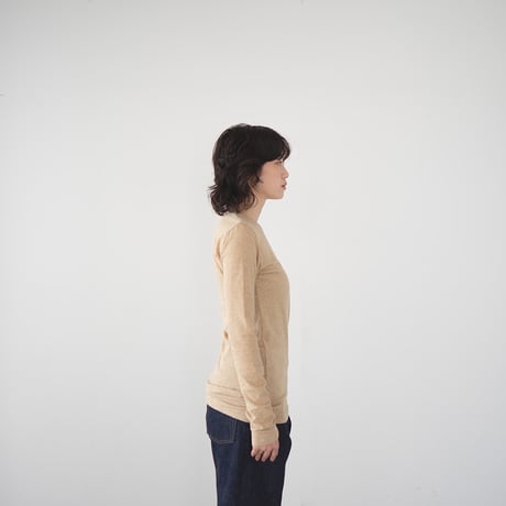 organic gauze tops/brown heather