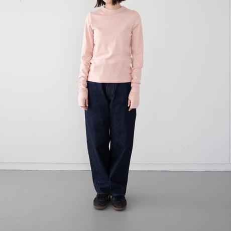 seamless cotton/thumb hole top/peach bud/size2