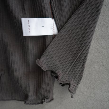 second skin inner/cashmere silk rib tops/charcoal