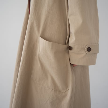 high count twill over coat/beige
