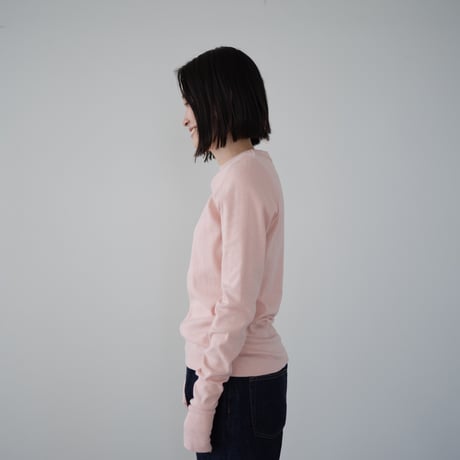 seamless cotton/thumb hole top/peach bud/size2