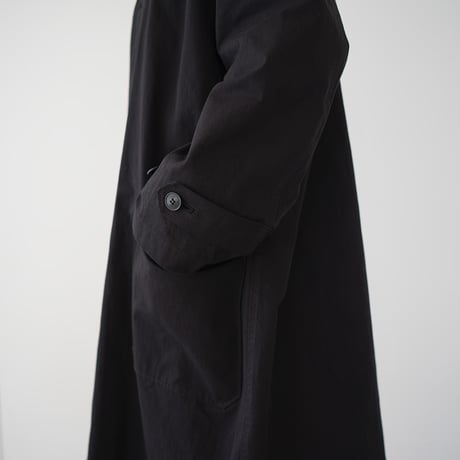 high count twill over coat/black