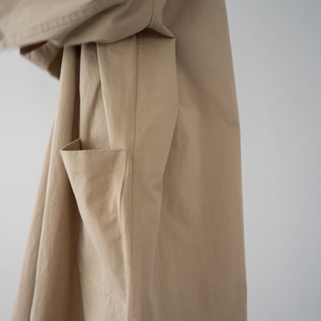 high count twill over coat/beige
