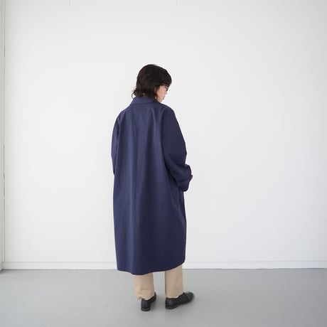 high count twill over coat/navy