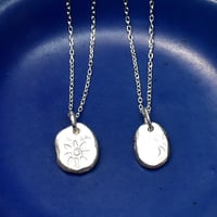 太陽と月 シルバー ペアネックレス PE-180
