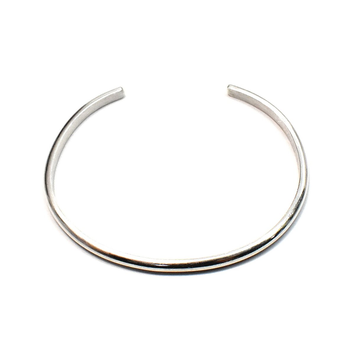 SILVER甲丸3ミリバングル　スターリングシルバーシンプルアクセサリー純銀bき 甲丸 シルバーバングル 3mm幅 | シルバーアクセサリー工房アンク