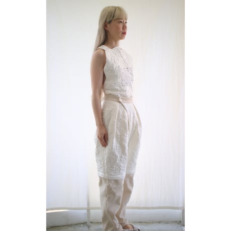 GRAPE QUILTED 2WAY PANTS