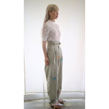 SYMBOL EMBROIDERY PANTS