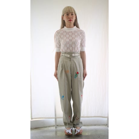 SYMBOL EMBROIDERY PANTS