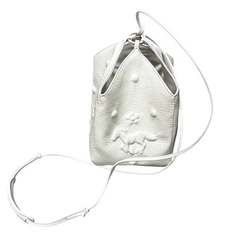 NATURE MOTIF EMBOSSED SQUARE BAG