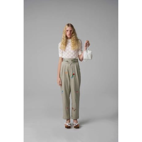 SYMBOL EMBROIDERY PANTS