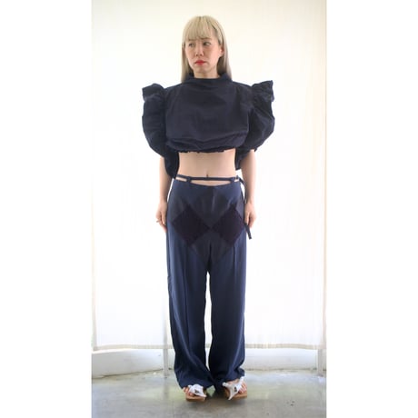 LACE BLOCK SOIL PANTS