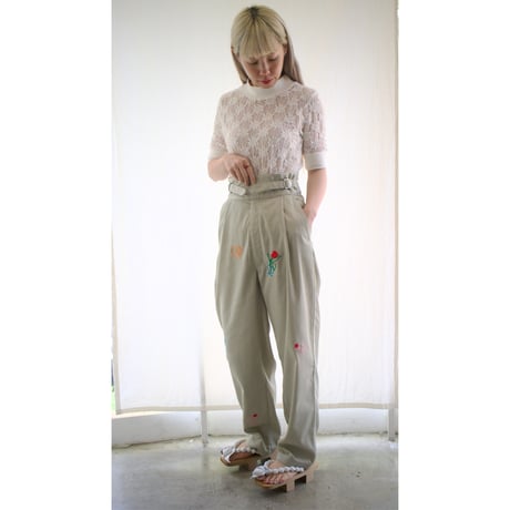 SYMBOL EMBROIDERY PANTS