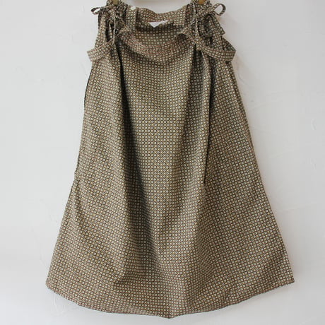 **再入荷**  homspun ホームスパン　小花プリントキャミドレス　#ブラック、ベージュ　【送料無料】